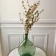 Dame-jeanne green blown glass early twentieth century