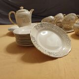 Old Villeroy and Boch gold coffee and dessert service, complete set