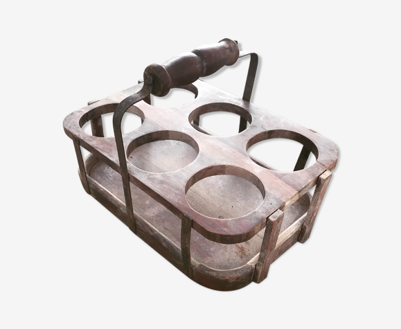 Porte bouteille en zinc et bois