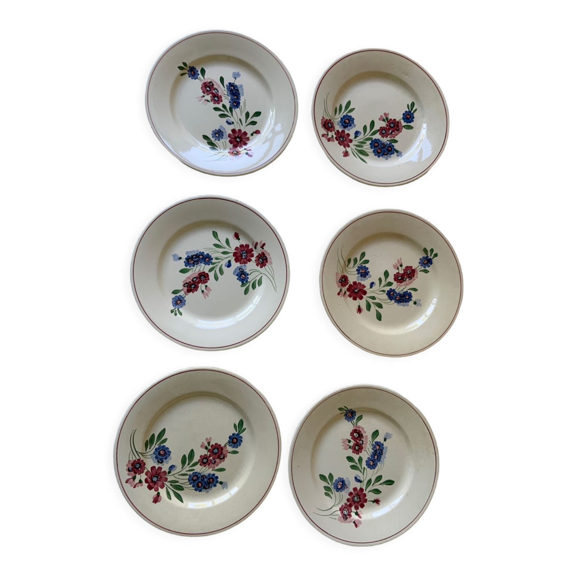 Assiettes fleurettes Selency x Monoprix Croisé Laroche