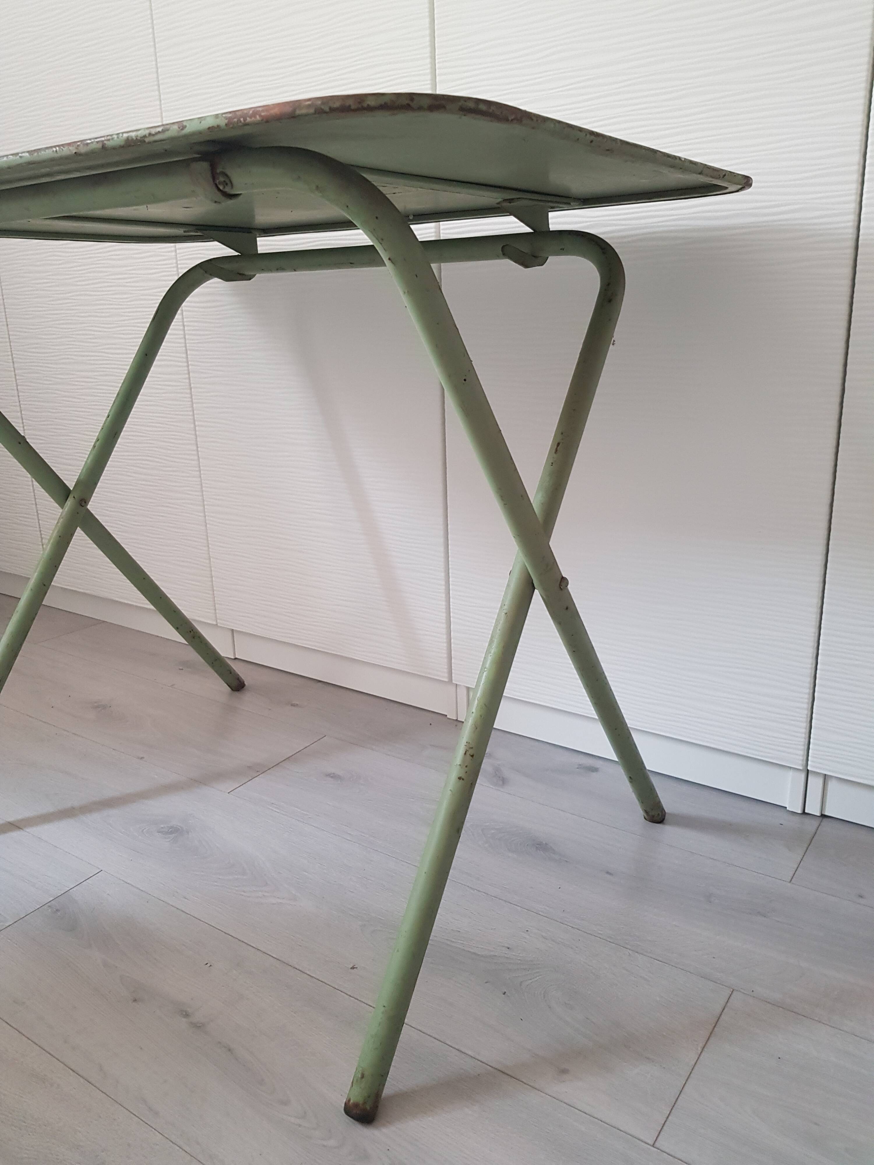 Industrial metal table