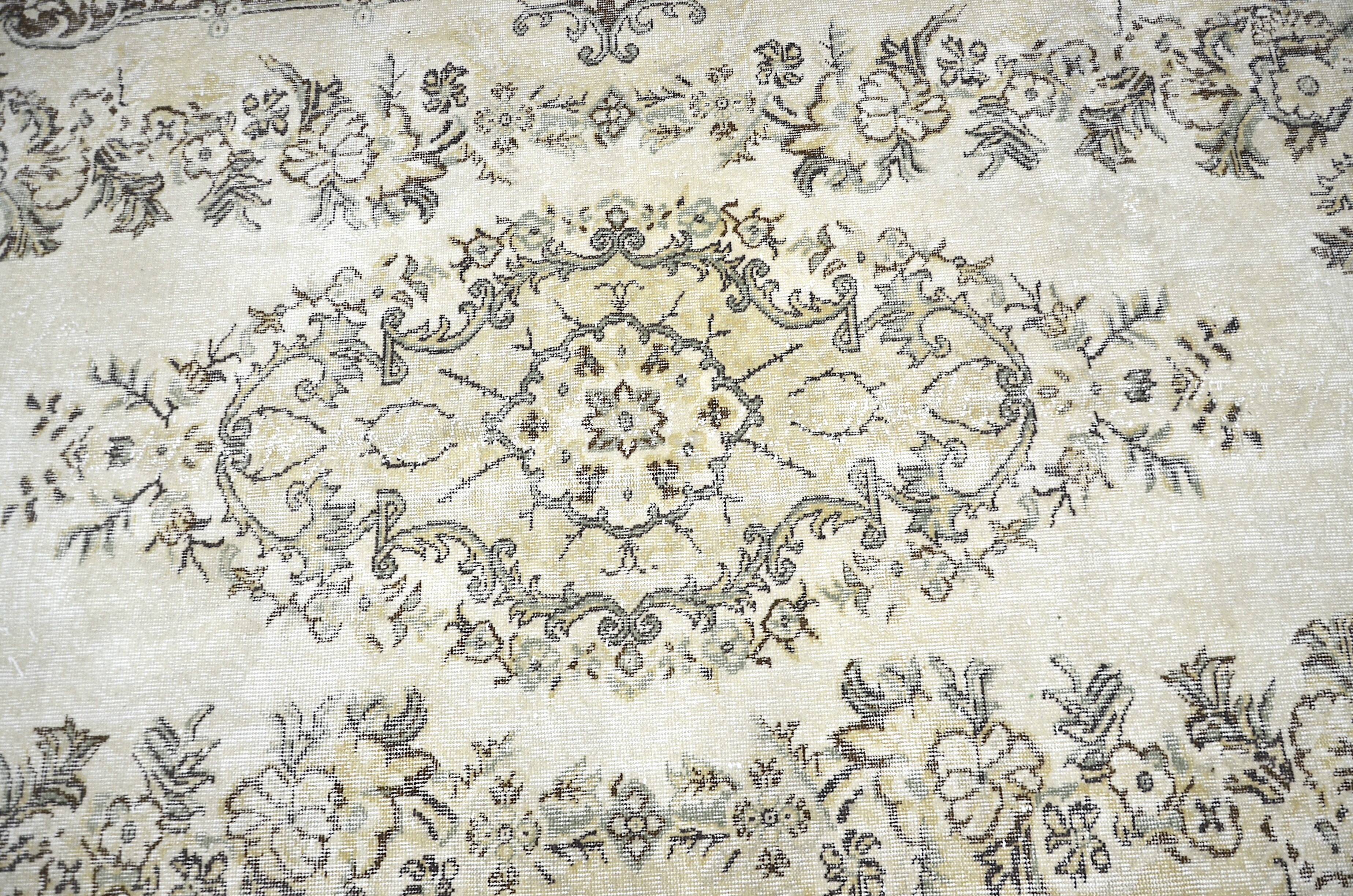 Beige & Brown Turkish Handmade Wool Rug sku 2257.
