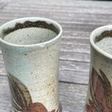 Coffee/herbal tea/orangeade stoneware service from Blanot pottery