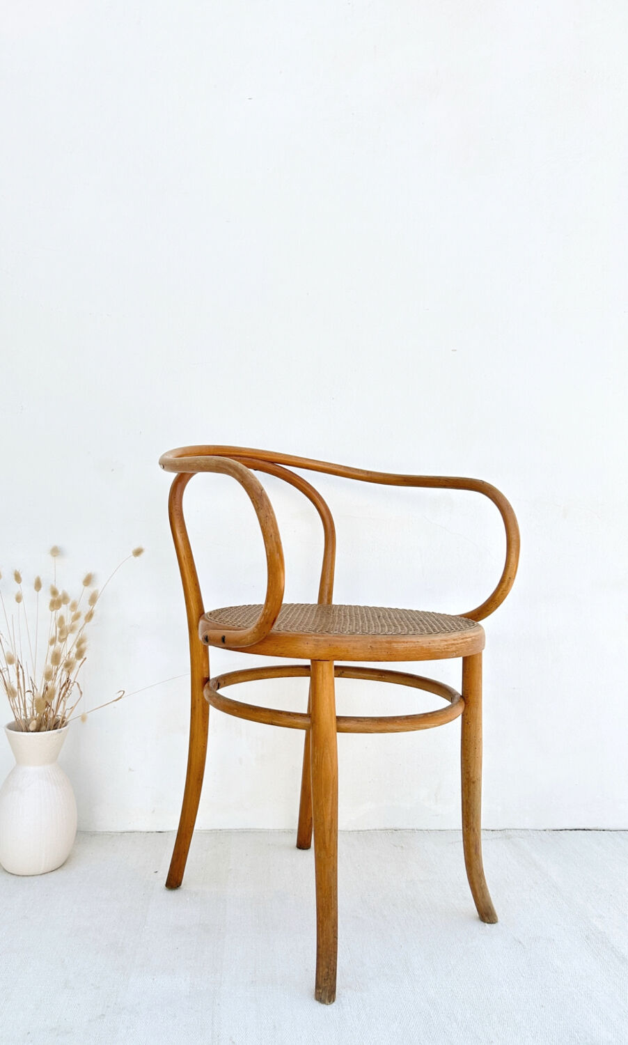 Fischel curved wood armchair