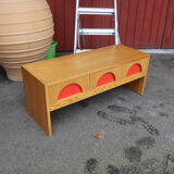 Commode basse scandinave en pin, Suède, 1960