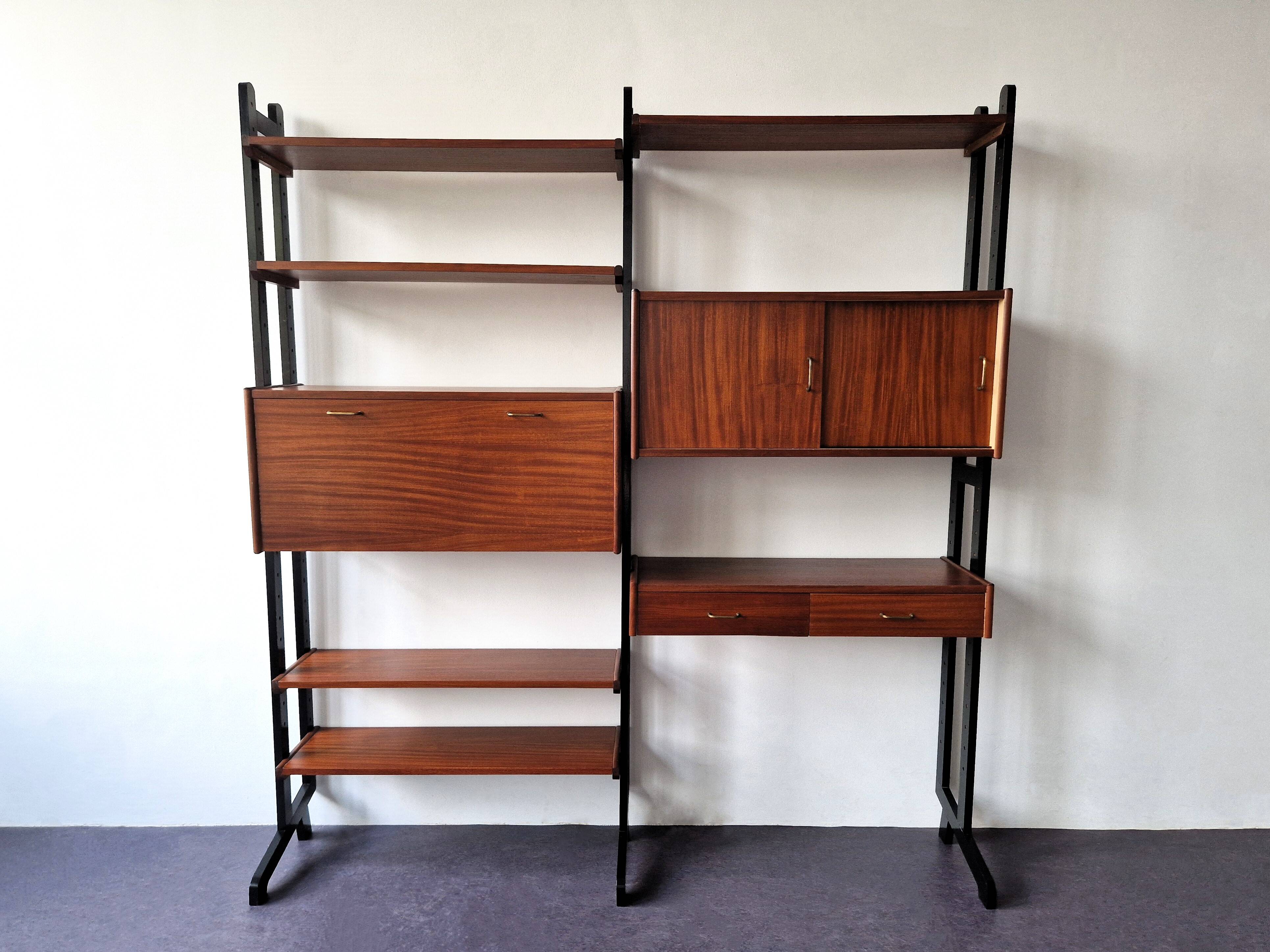Vintage modular wall unit for Simpla Lux, The Netherlands 1960's