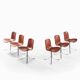 Set of Six Vintage Poul Kjaerholm PK-9 Dining Chairs Brown Leather, 1960s