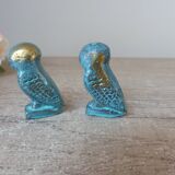 Set of two brass owls made in Greece