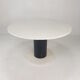 Table à manger ronde en marbre, années 1980