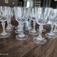 Lot de 12 verres à vin blanc en cristal ciselé