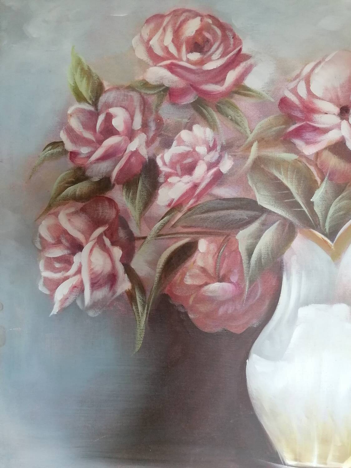 Oil painting bouquet of flowers 60x50 cm