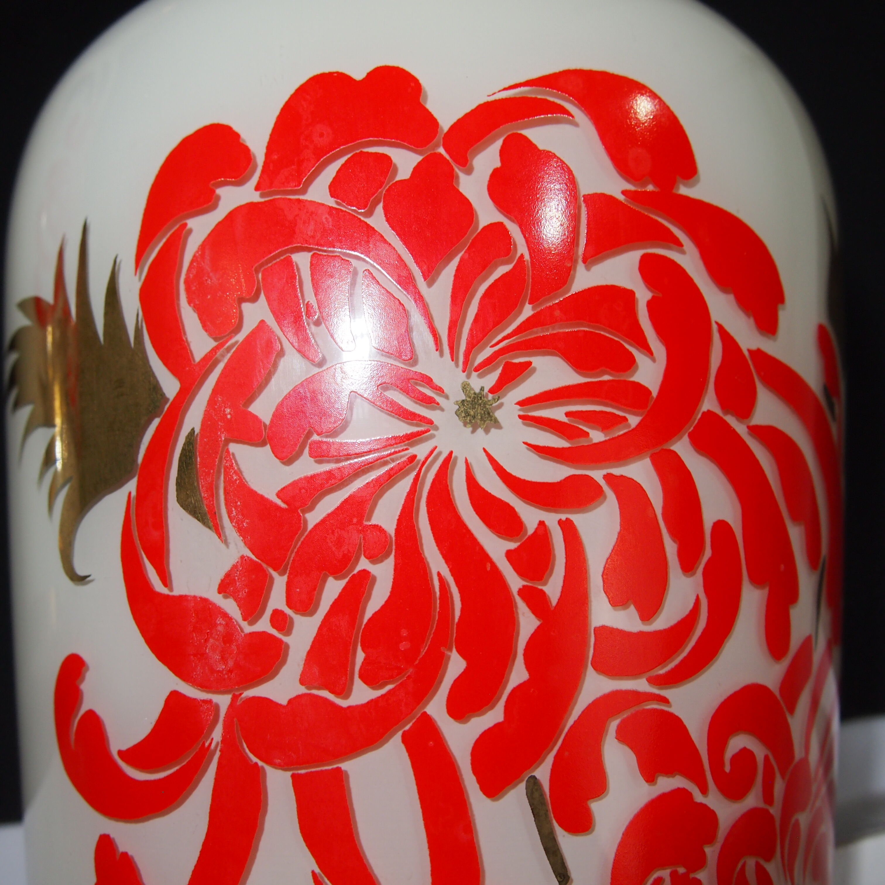 Pair of vases opaline Domec