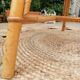 Series of 4 vintage rattan chairs.