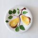 4 vintage plates in slurry fruit decoration