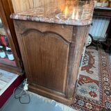 Bressan style hunting sideboard, marble top, 19th century