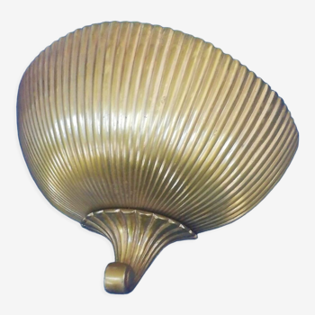 Art Deco wall lamp 40s in bronze and brass shell shape