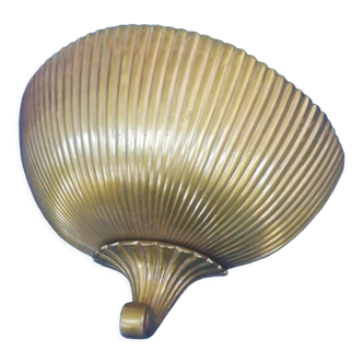 Art Deco wall lamp 40s in bronze and brass shell shape