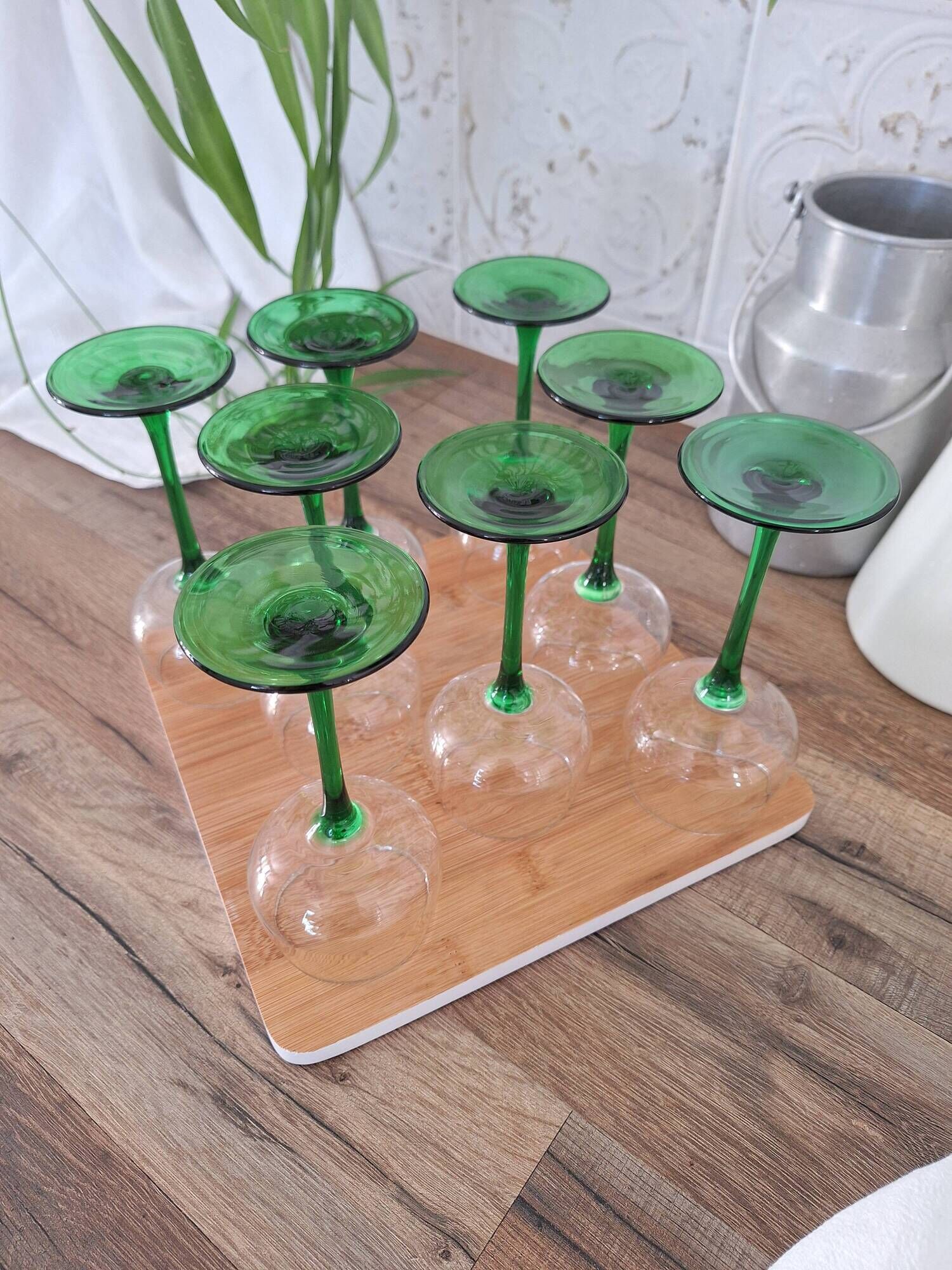 White wine glasses from Alsace