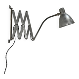 Ancienne grande lampe applique accordeon industrielle