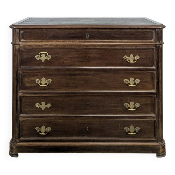 Commode secrétaire anglaise en acajou — Beyit