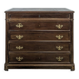 English mahogany secretary chest of drawers