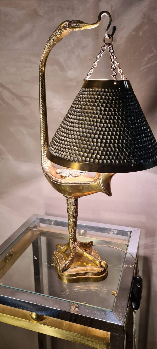 Lampe style empire en bronze sur socle avec patte d aigle 38x23