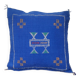 Berber cushion in blue cactus silk