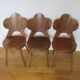 3 chaises trefle bistrot Baumann