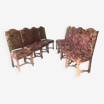 chaises salle à manger style Louis XIII
