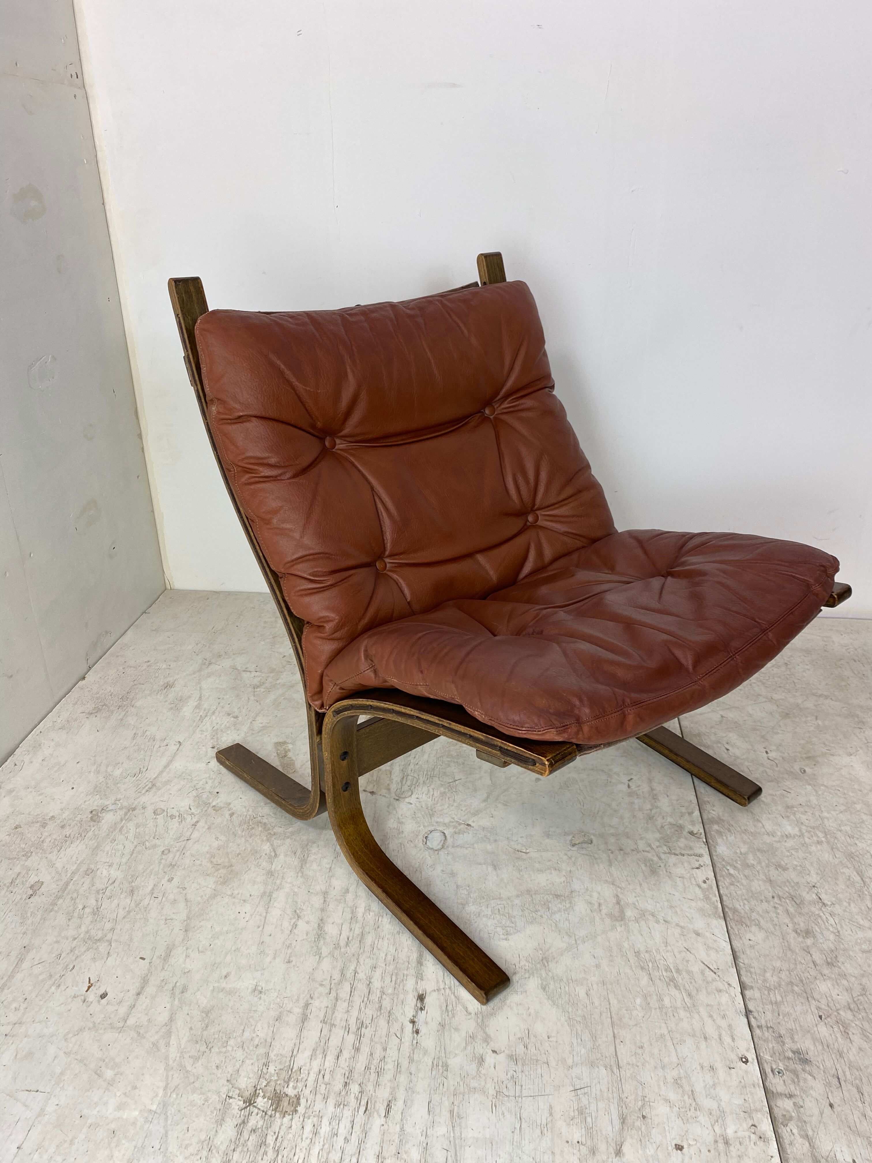 Scandinavian Brown Siesta Lounge Chair by Ingmar Relling for Westnofa, 1970s