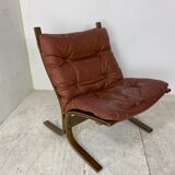 Scandinavian Brown Siesta Lounge Chair by Ingmar Relling for Westnofa, 1970s