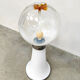 Vintage Italian design glass floor table lamp