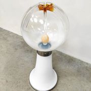 Vintage Italian design glass floor table lamp