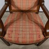Solid Mahogany Armchair, Directoire Period – Early 19th Century