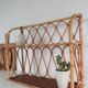 Vintage rattan wall shelf