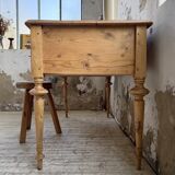 Blonde walnut desk and pine top 1900
