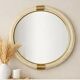 Venetian Round Murano Glass Wall Mirror with Torgiglione-Torchon Design, Ba