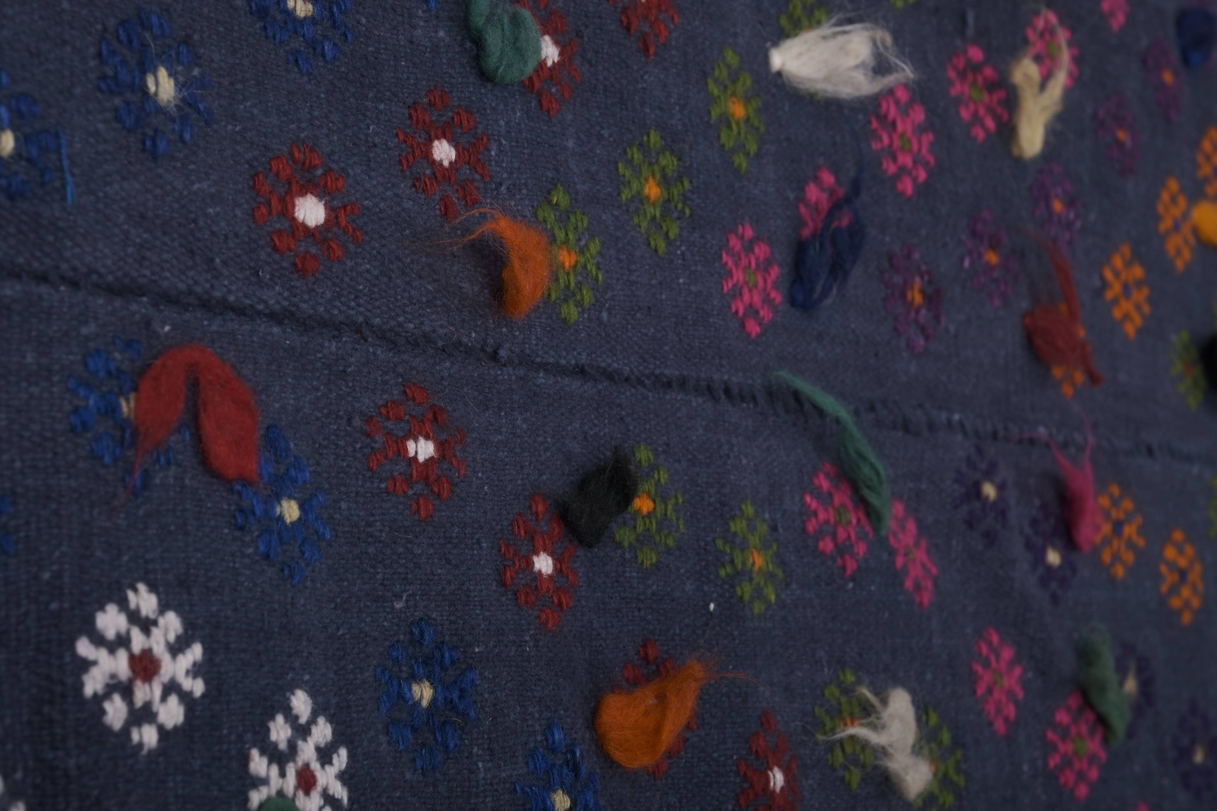 Tapis vintage turc de oushak tissé à la main 203x300 cm