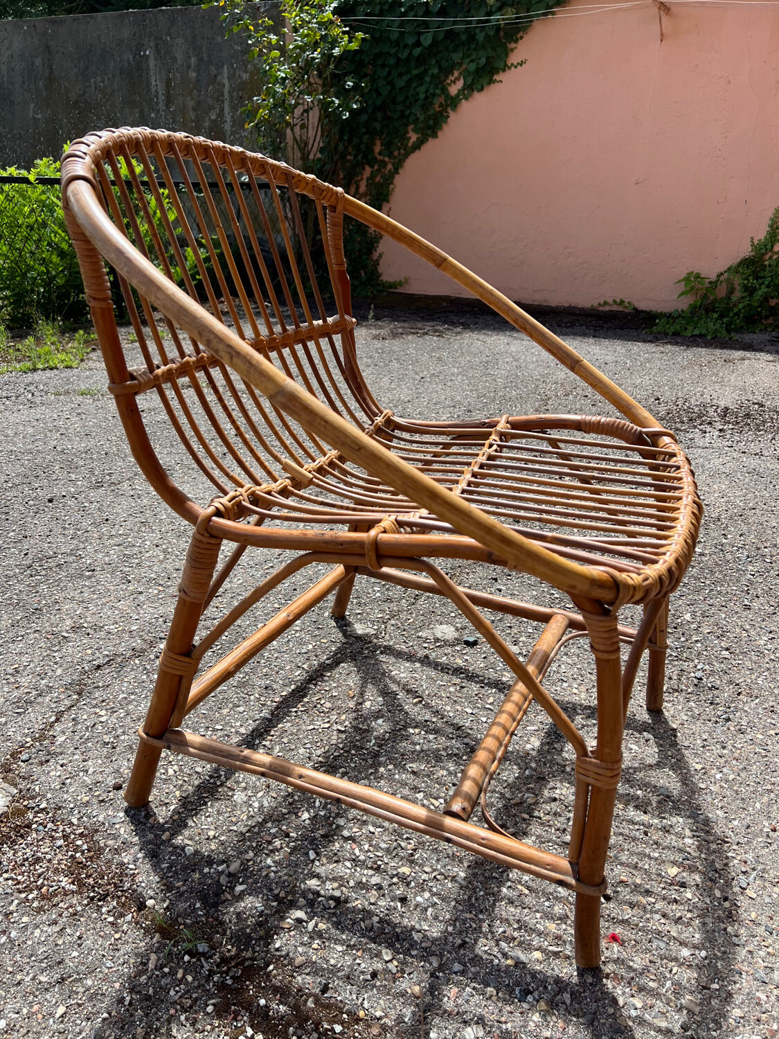 Rattan armchair