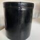 Black leather desk wastebasket, 1960