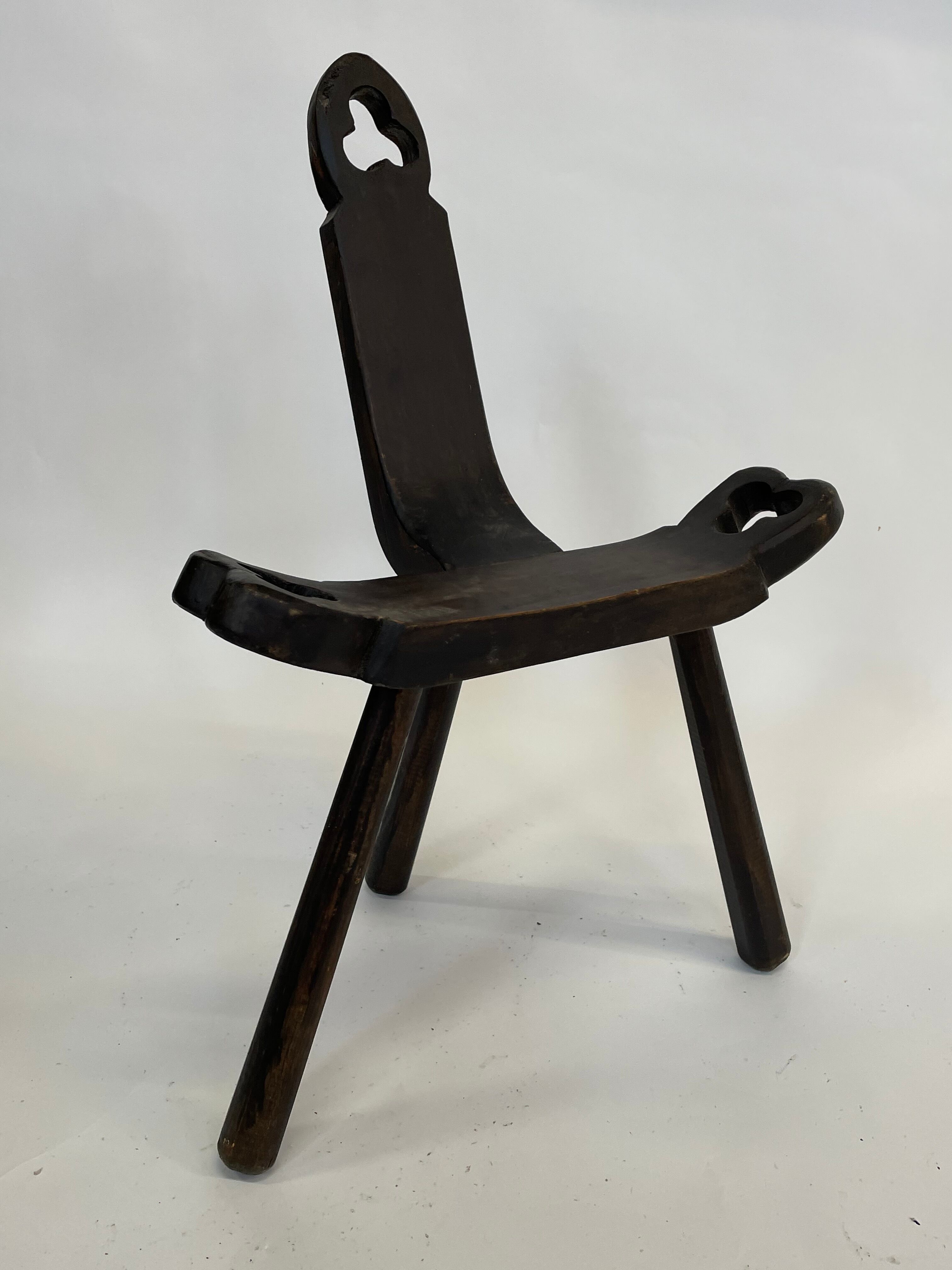 Vintage Spanish chair / stool 70s design brutalist
