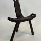Vintage Spanish chair / stool 70s design brutalist