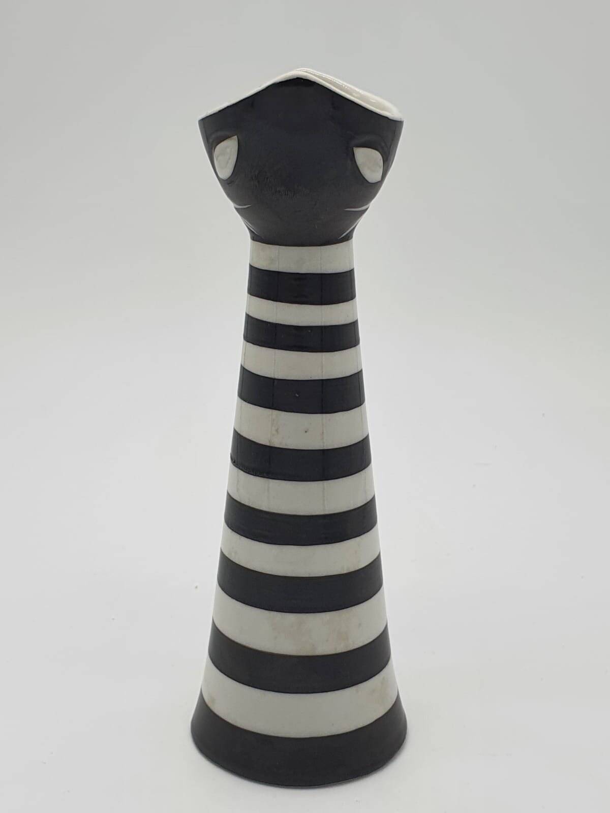 Statuetta Gatto di Janos Torok per Zsolnay, 1960