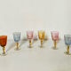 6 blown crystal liqueur glasses from Bohemia, 1960s