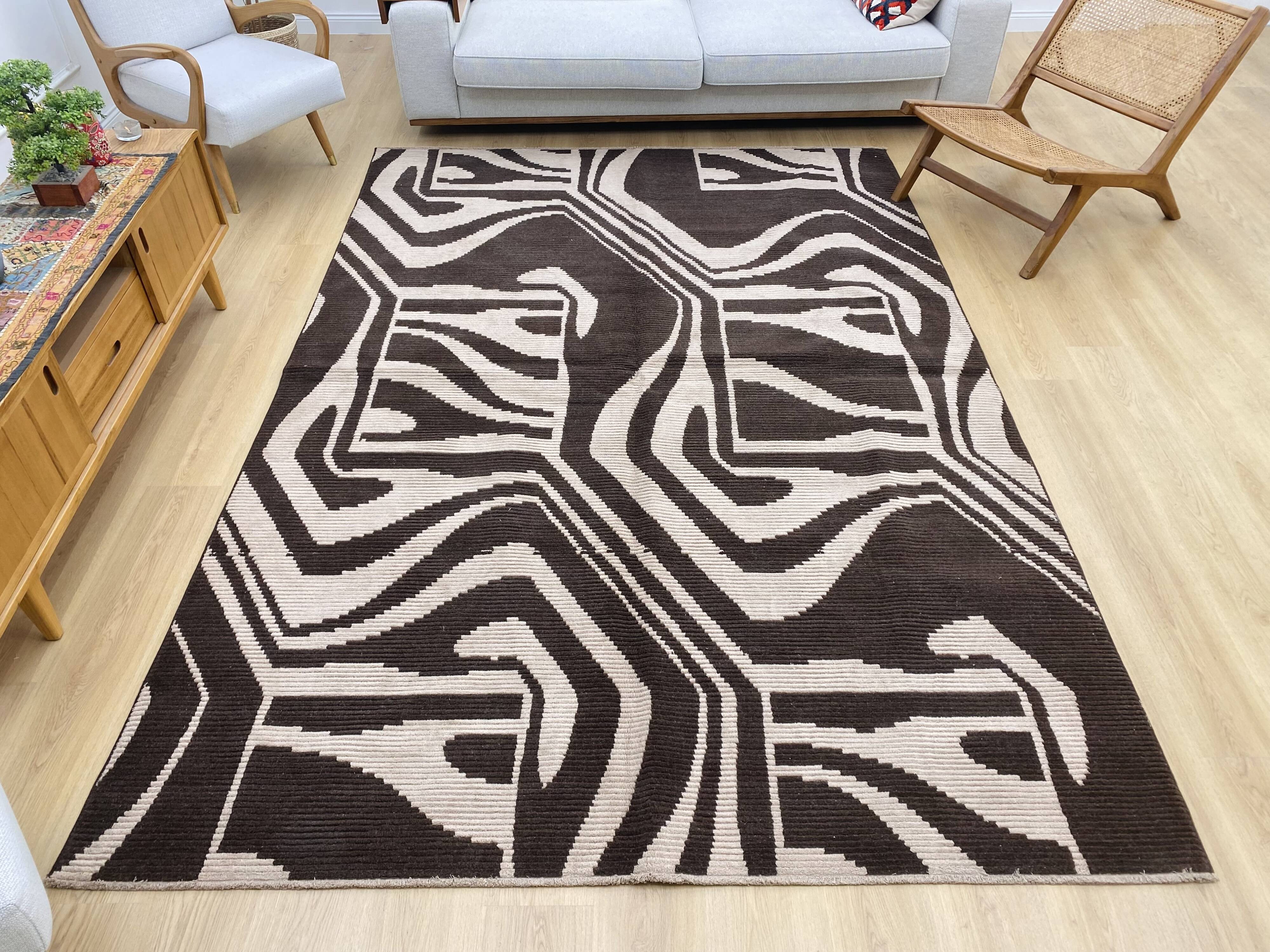 Handmade Turkish Oushak rug 203 cm x 295 cm