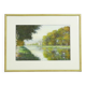 Pastel représentant un paysage au bord de l'eau par Gregory Davies