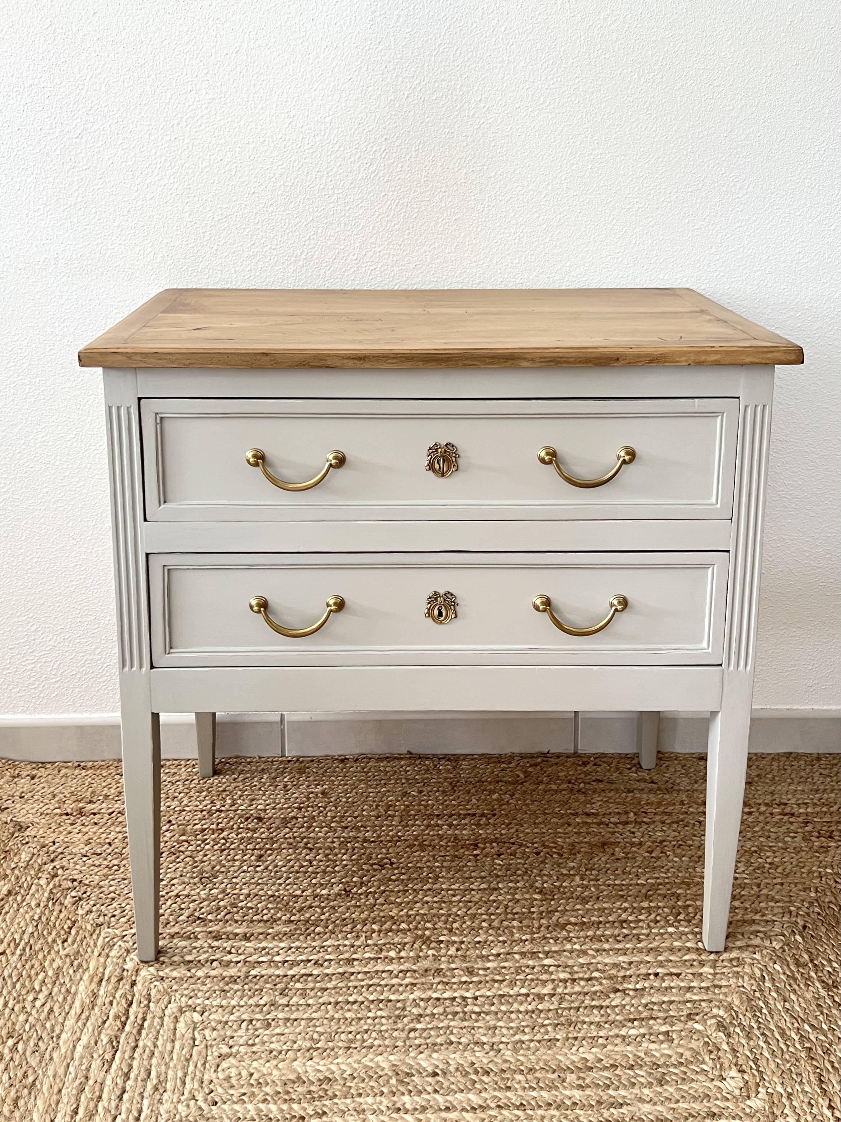 Louis XVI style chest of drawers known as sauteuse