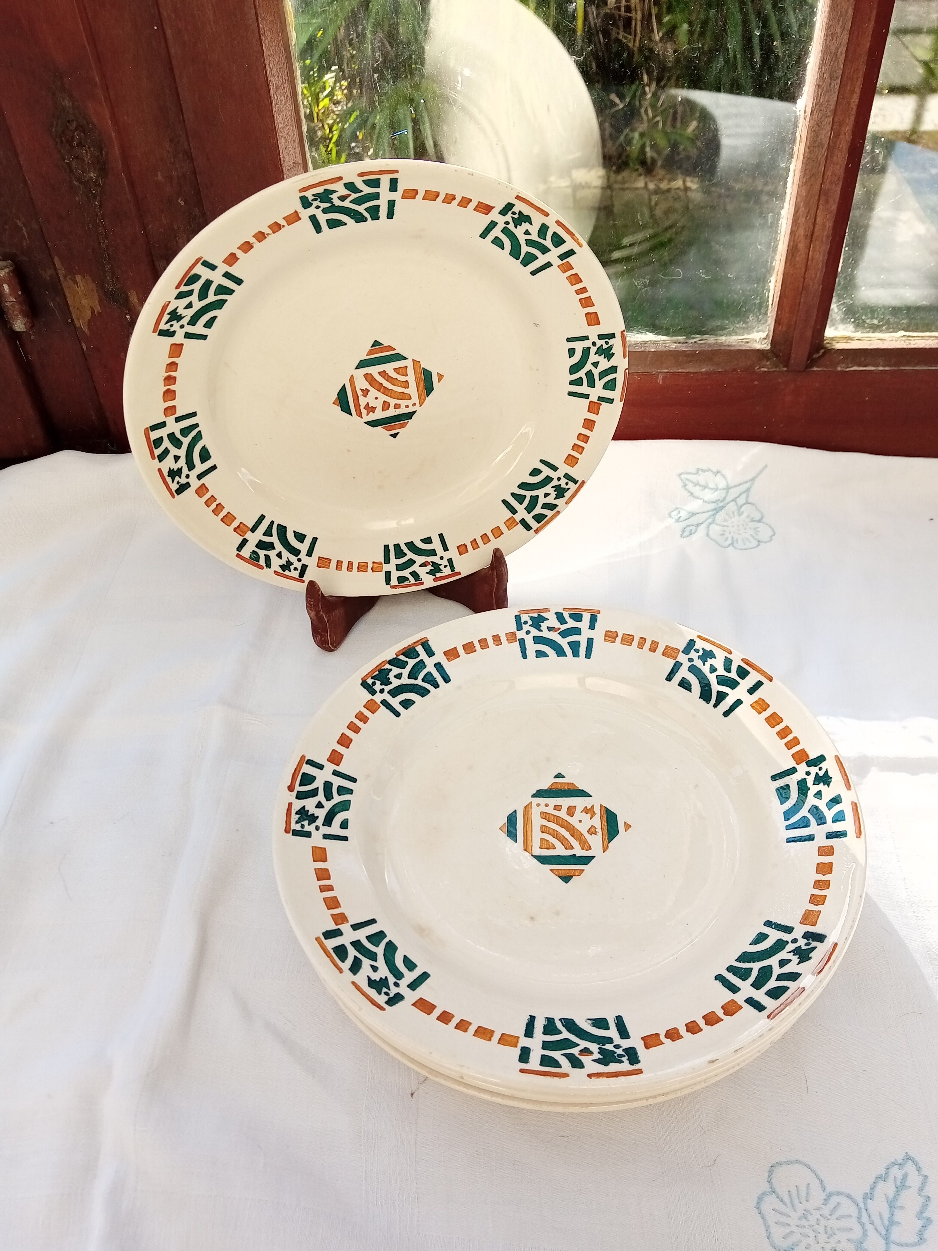 5 flat plates Terre de fer Berck / Longchamp