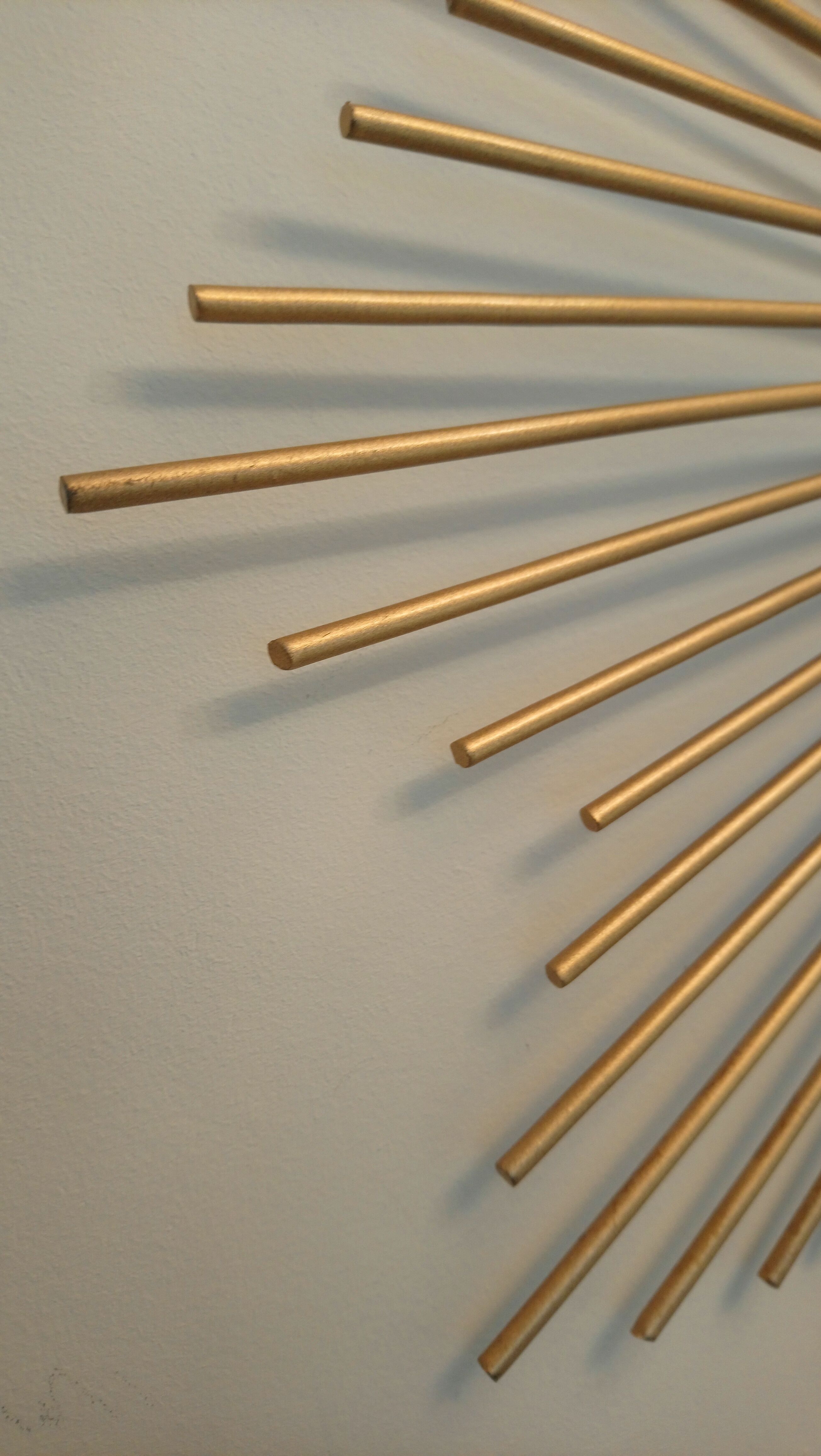 Vintage sun mirror in gold metal 55cm