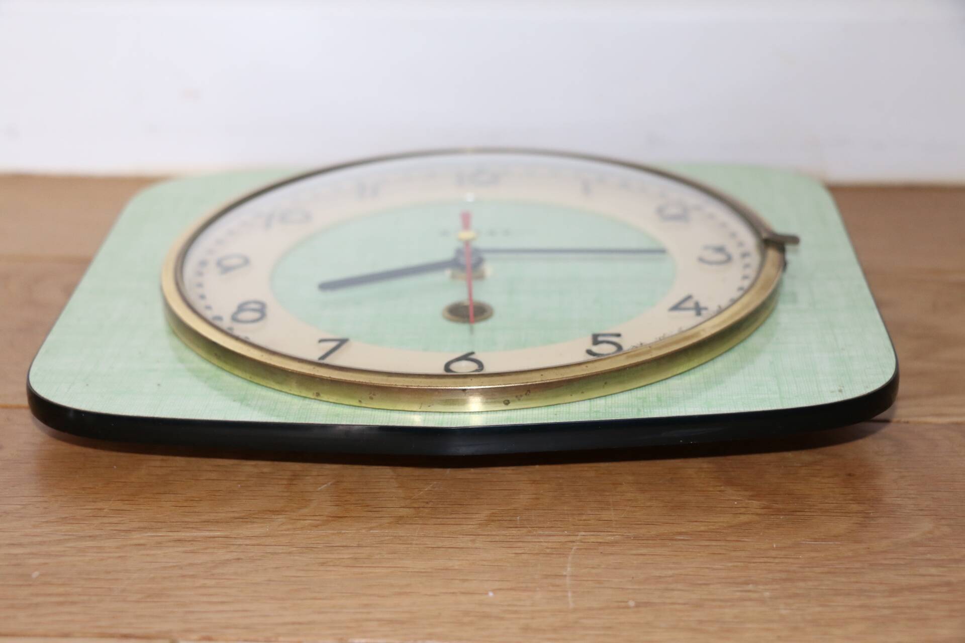 Beroz green formica wall clock